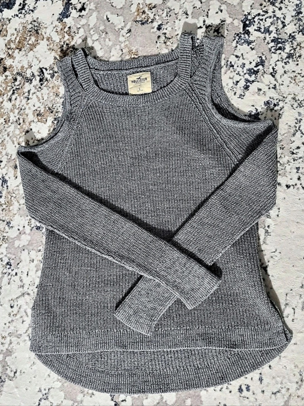 Hollister Gray Knit Tank Sweater Size Large